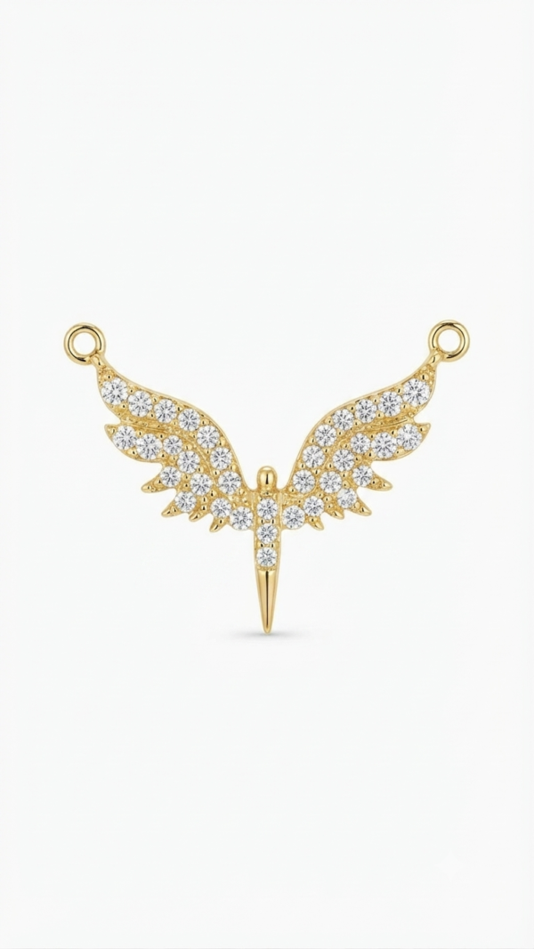 Angel Pendant studded with American Diamonds