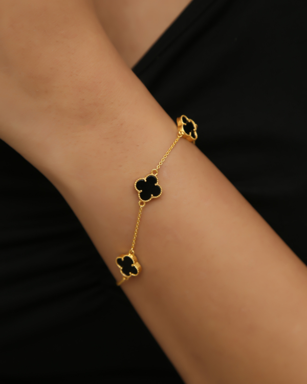 3 Clover Black Onyx bracelet